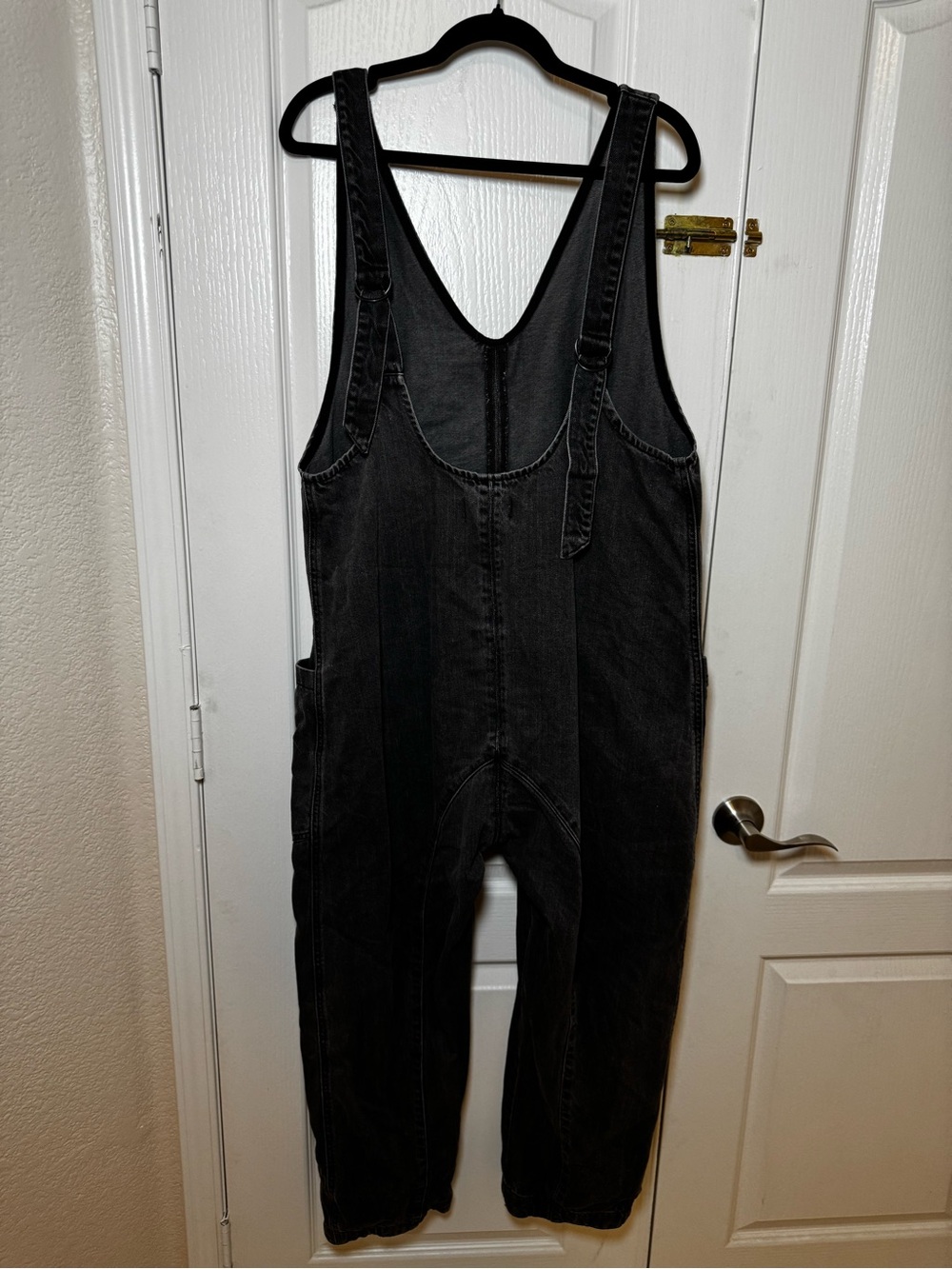 ❗️SALE Free People We The Free High Roller Overalls Faded Black Slouchy Jumpsuit - Picture 7 of 8